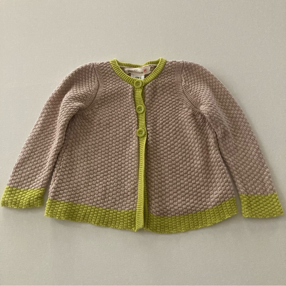 Everbloom Baby Girl 12 Months Cardigan Sweater Cotton Wool